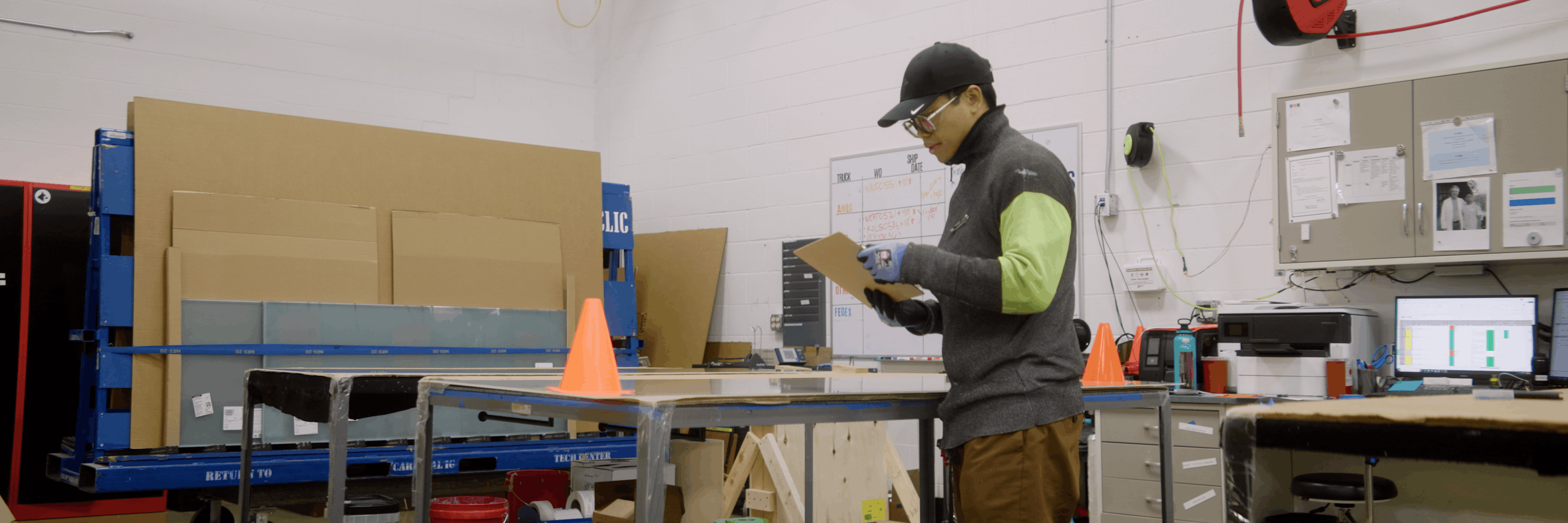 Cardinal employee reading